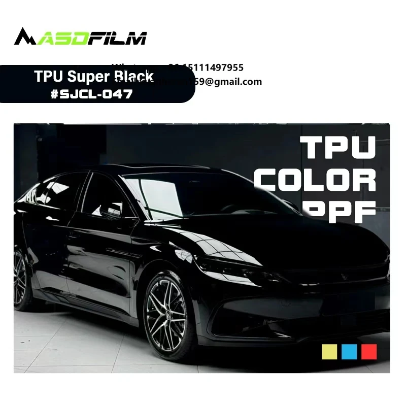 

Пленка TPU Super Black с эффектом изменения цвета, рулоны защитной пленки PPF, пленка для оклейки автомобилей, пленка для изменения цвета кузова