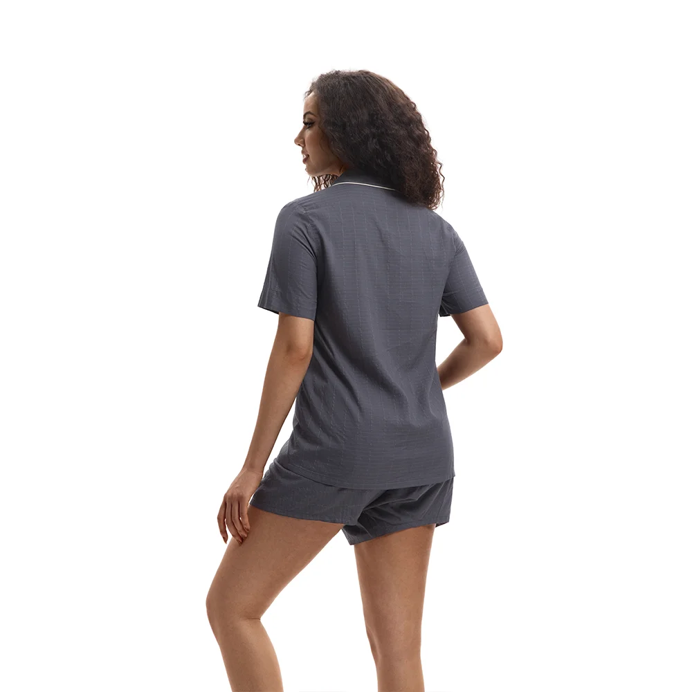 Silver Fiber Bamboo Fabric Loungewear Set Powerful Anti-Bacterial Self-Cleaning Technology Kills 99.999% Germs Homewear Pajamas