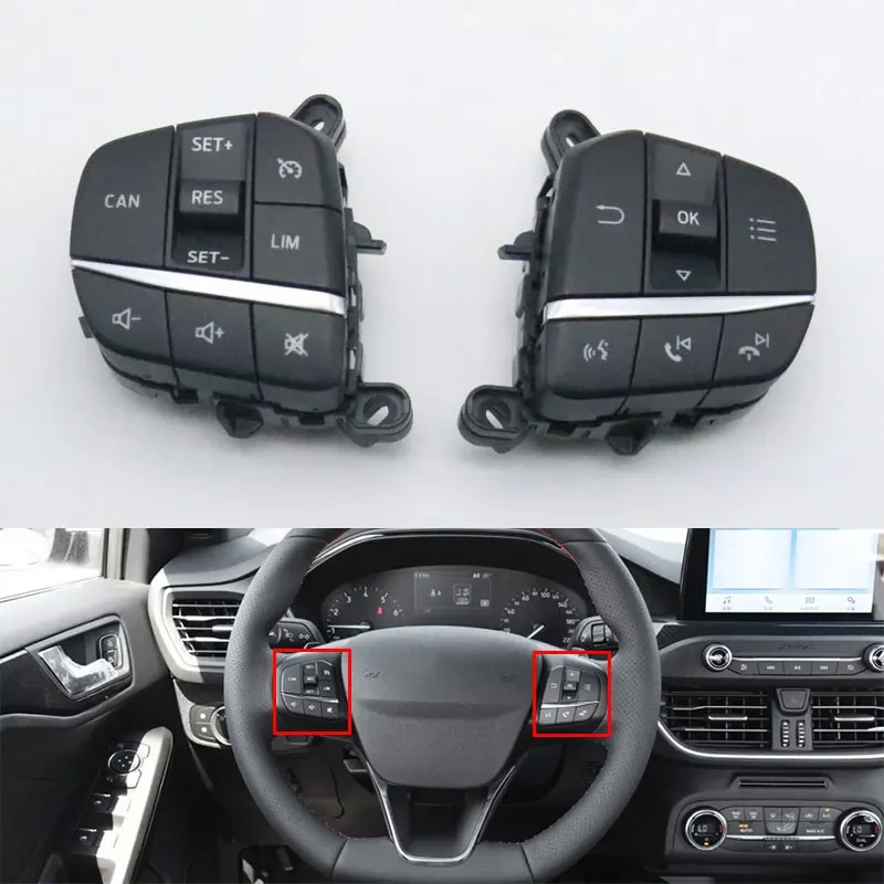 For Ford Focus MK4 2019 2020 Auto Multifunction Steering Wheel Cruise Control Button Switch