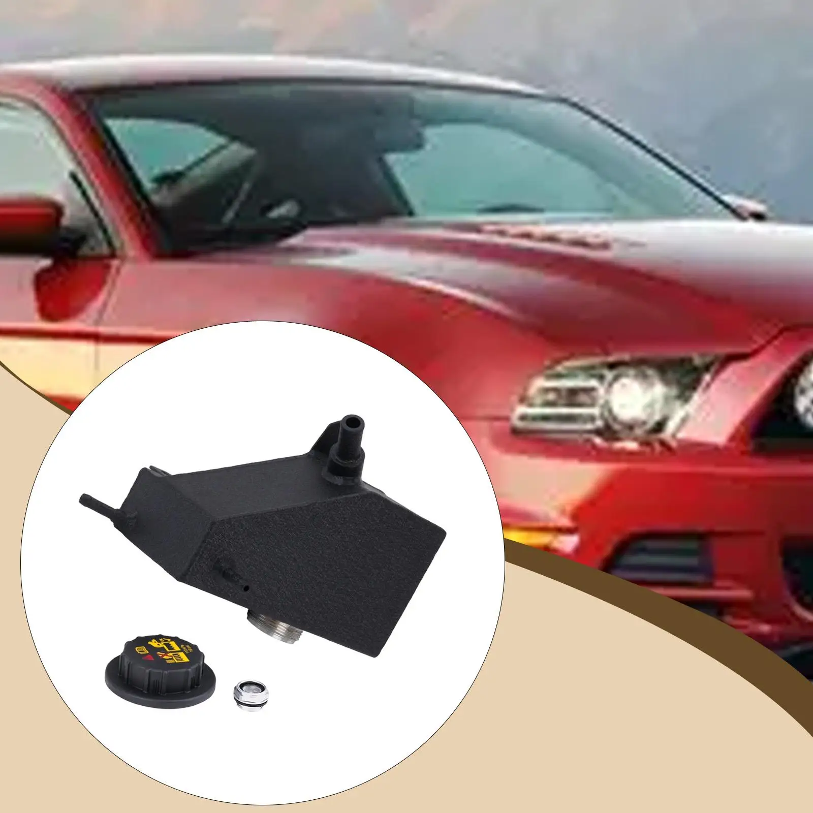 

Expansion Tank Aluminum Coolant Reservoir Auto Component Easy Install for Mustang 5th 3.7 Consistent Performance