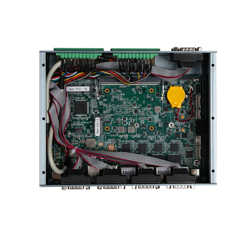 XCY Mini PC industrial i7-8565U 4x Intel i211AT Ethernet 6x COM 8x USB GPIO LVDS compatible con WiFi 4G Win10/11 entrada Linux DC9V-36V