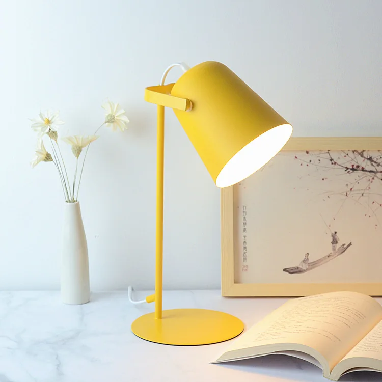 American Style Eye Protection LED Reading Desk Lamp Modern Creative and Simple Design Lighting Desk Lamp Macaron Color