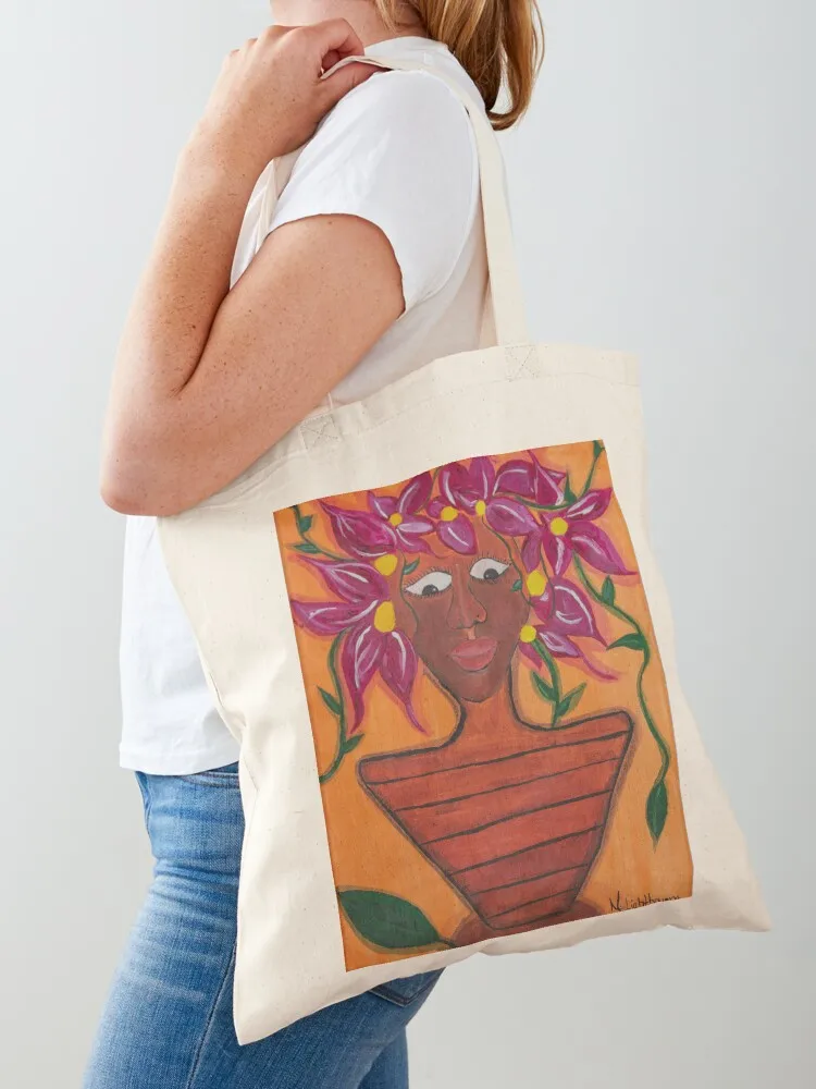 

Delicate Flower Tote Bag tote bags cloth bags Customizable tote bag Women's shopping bag reusable shopping bags