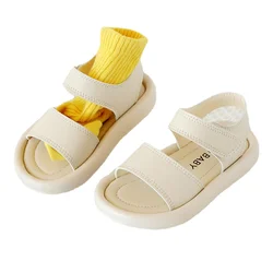 Summer Kids Sandals Boys Girls Beach Sandals Fashion Flat Heels Non-slip Children Student Sneakers