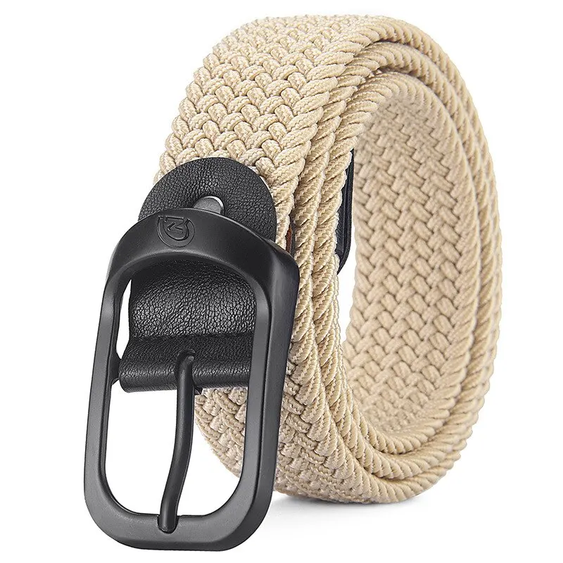 Herenriem Casual geweven elastische riem Buitensporten Damesriem Geen behoefte aan ponsen Klimmen Werkriem Voor Heren Dames Mode