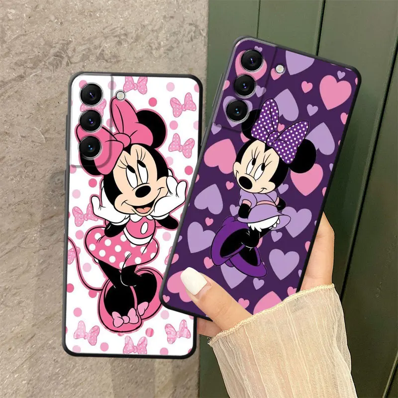 Minnie Love Flower Phone Case for Redmi Note 12 11 10 Pro 9 8 7 8T For redmi 12C 10C 10 9A 9C 9 K40 Silicone Cover