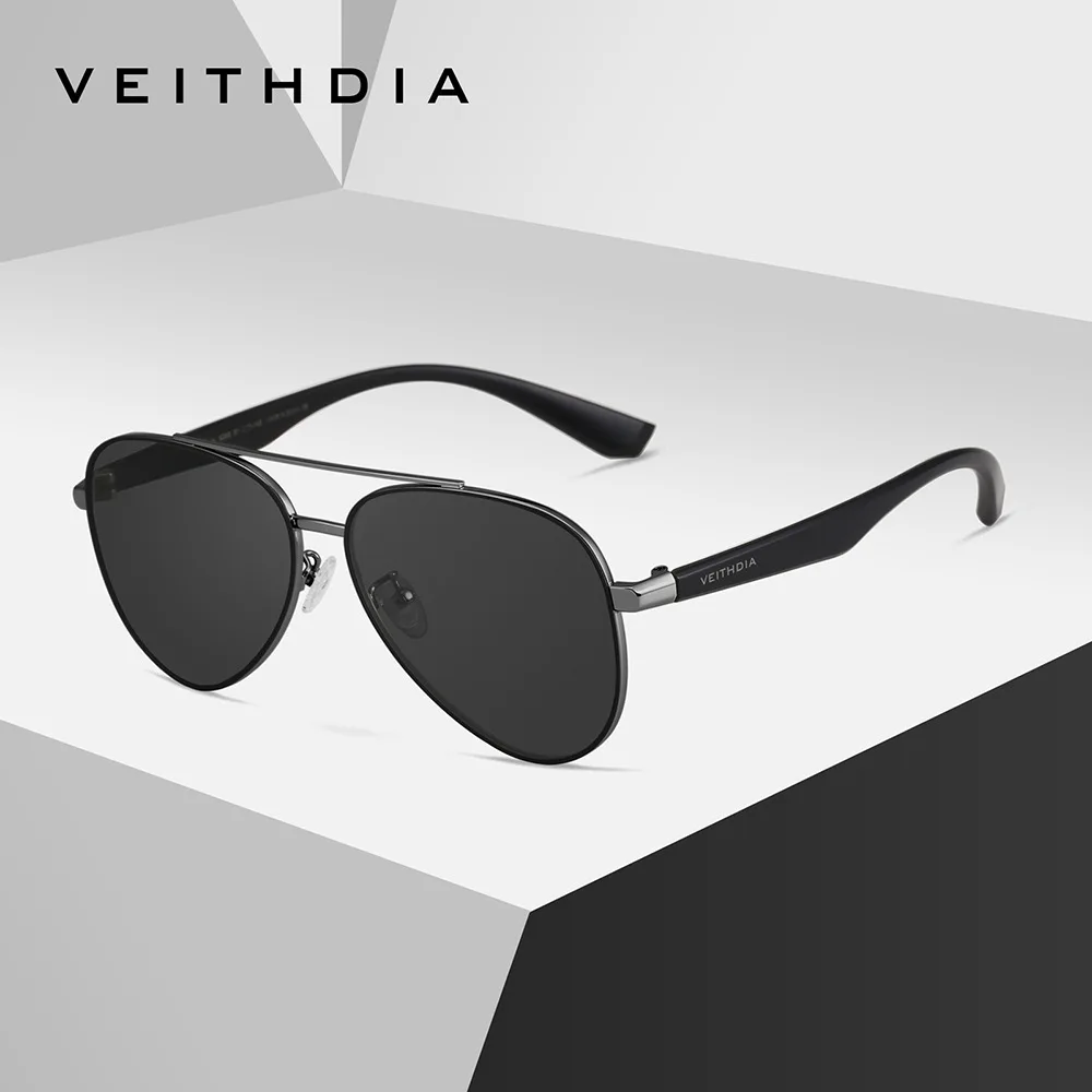 

VEITHDIA мужские солнцезащитные очки-пилоты спортивные поляризационные UV400 нейлоновые линзы уличные очки для вождения TR90 + солнцезащитные очки из сплава для мужчин V08255