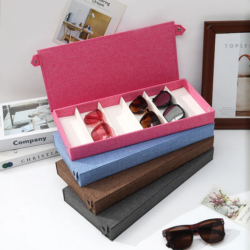 sunglasses, sunglasses, optical glasses storage display box, six-grid glasses storage box, Oxford cloth box.