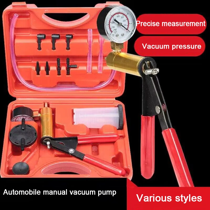 

Vacuum Pump Brake Bleeder Kit for Motorcycle Brake System Bleeding Tools With Gauge Adapters 2 in 1 Automotive Handheld