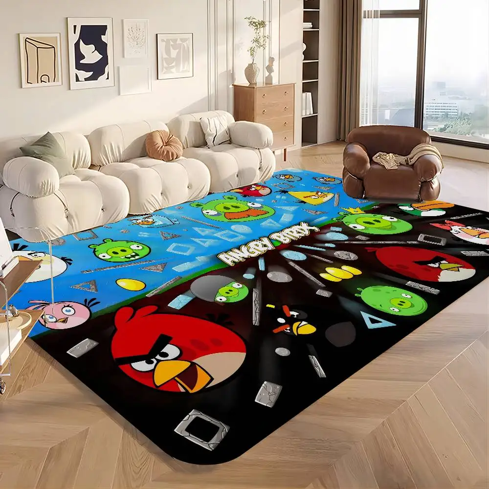 Cartoon Animation-AngryS Birds Floor Mat Cheaper Anti-slip Modern Living Room Balcony Printed Bedside Mats