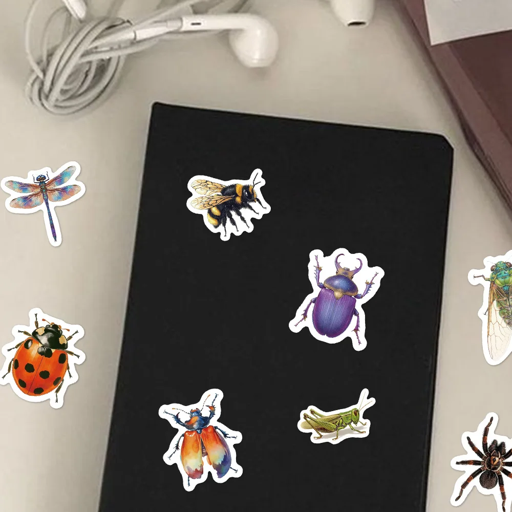 500pcs/Roll Cartoon Retro Insect Aesthetic Series Sticker DIY PVC Laptop Decals Decoration Stiker Reward Gift Toys