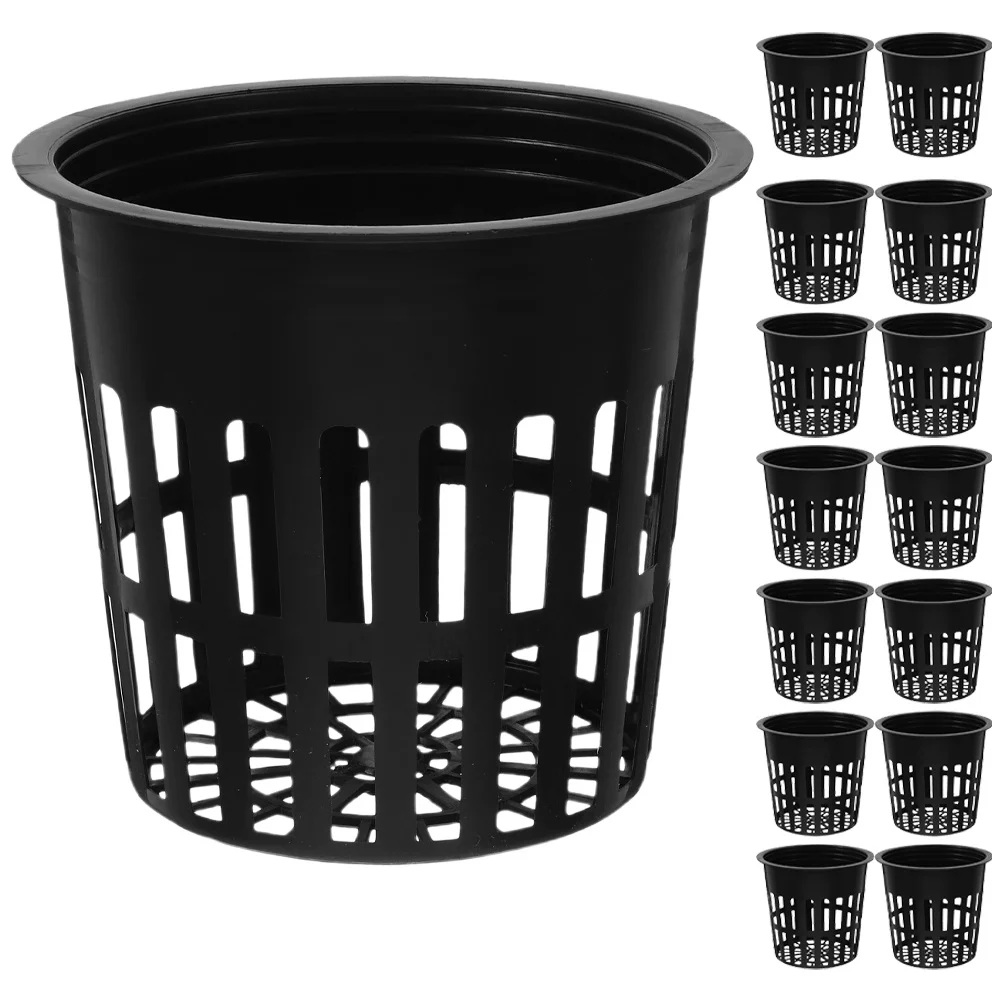 

15Pcs Hydroponic Basket Net Pots 4 Inch Plastic Mesh Cups for Vegetable Planting Balcony Garden Nursery Grow Basket
