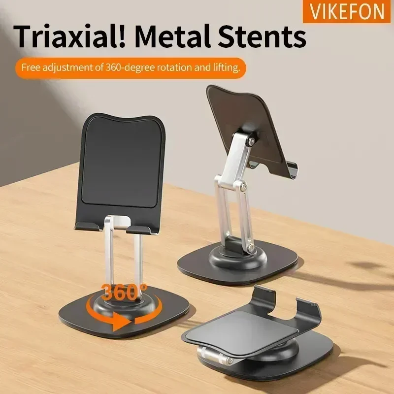 

Вращающийся на 360 градусов Штатив для планшетов, складная ленивая настольная подставка для планшетов, универсальная для iPhone 15 14 13 12 Samsung Xiaomi