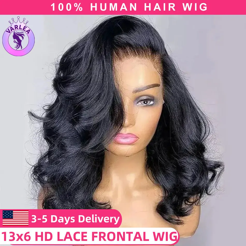 Body Wave Lace Front Wig Human Hair 13x6 Hd Lace Frontal Wigs Pre Plucked 180% Density Body Wave 13x4 Lace Front Human Hair Wig