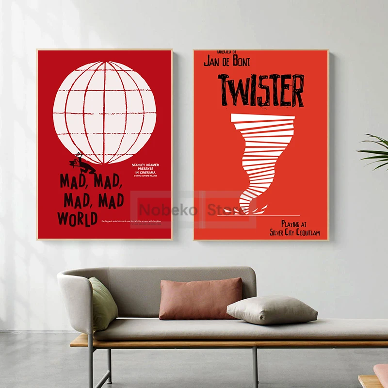 Abstract Saul Bass Graphic Design Beginning of Movie Poster and Prints Canvas Painting Wall Art Pictures Home Room Decor