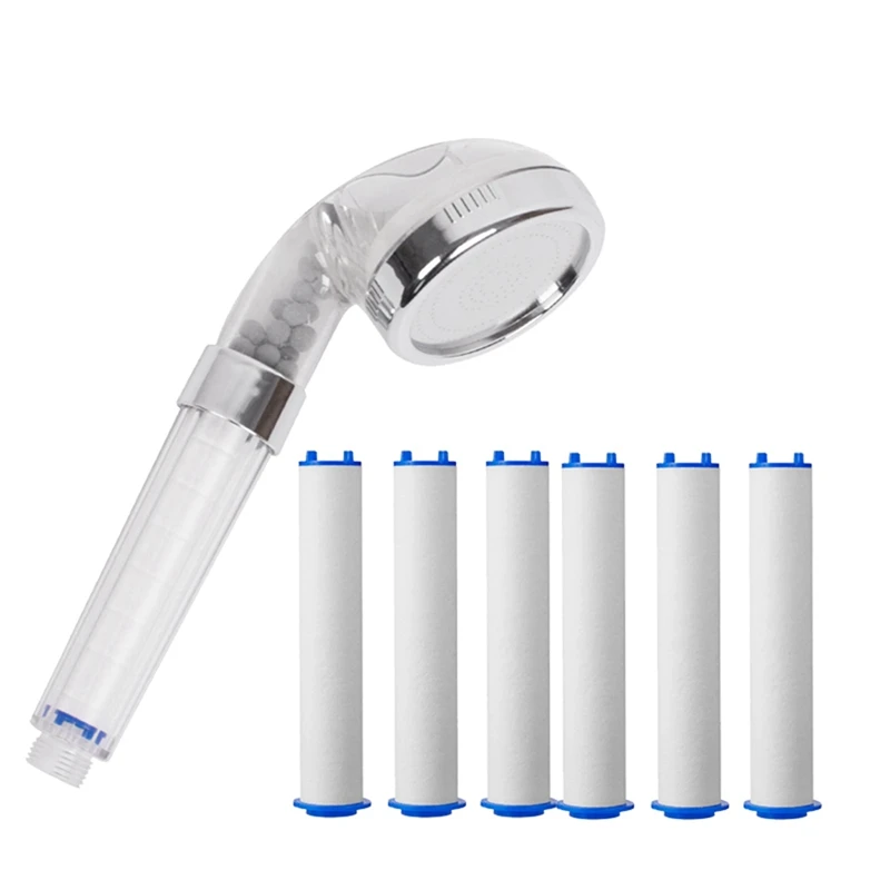 

3X Bathroom Handheld Shower Water Saving Head Set With 18 Filters High Pressure Portable Shower Head Hand Shower