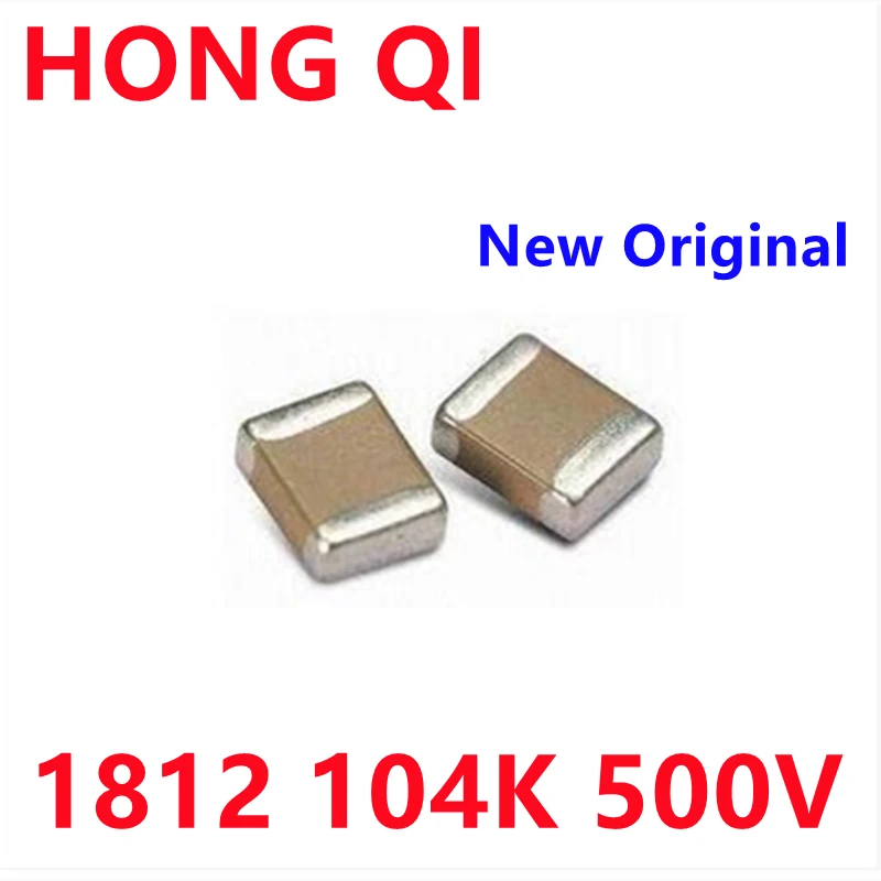 10ชิ้น/ล็อตตัวเก็บประจุเซรามิก SMD 1812 100NF 104K 0.1uF 500V 630V 1000V 2000V 10% X7R