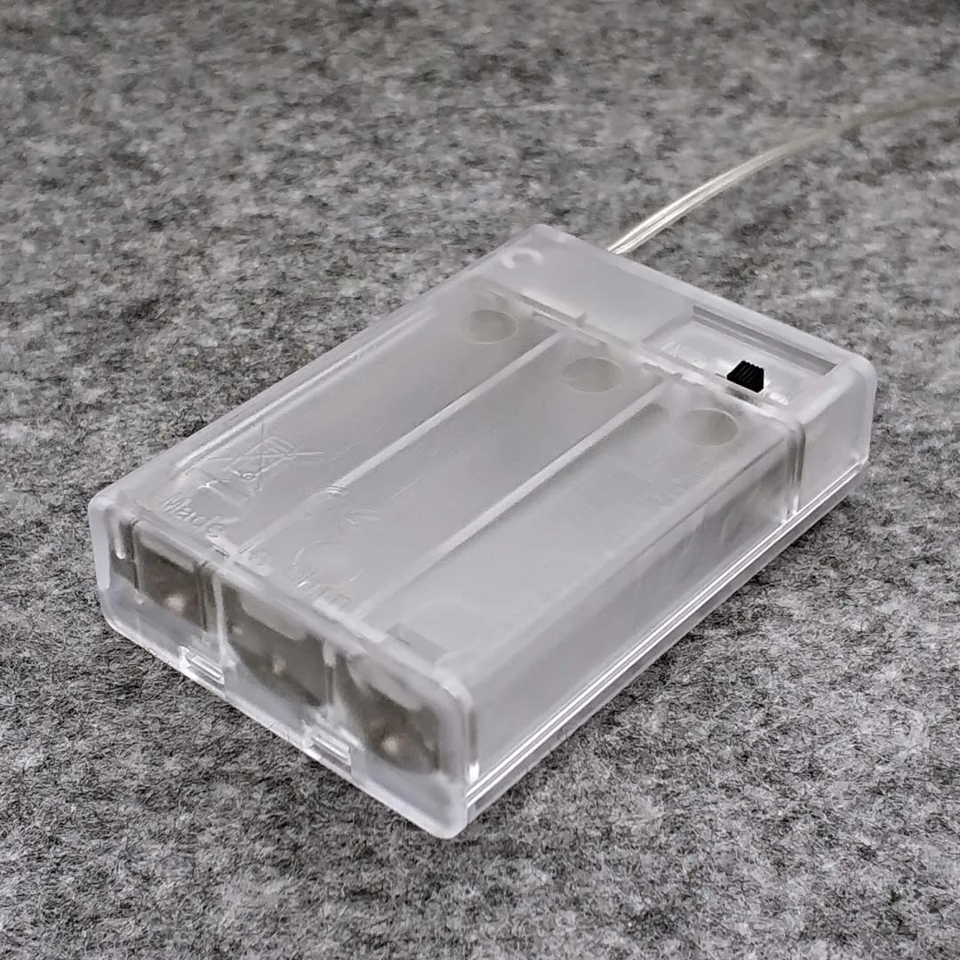 2AA /3AA Transparenter AA-Batteriehalter mit Abdeckung und Schalter & 300mm Kabel, 3V/4,5V 5 # Batterien nicht enthalten – Detail 5