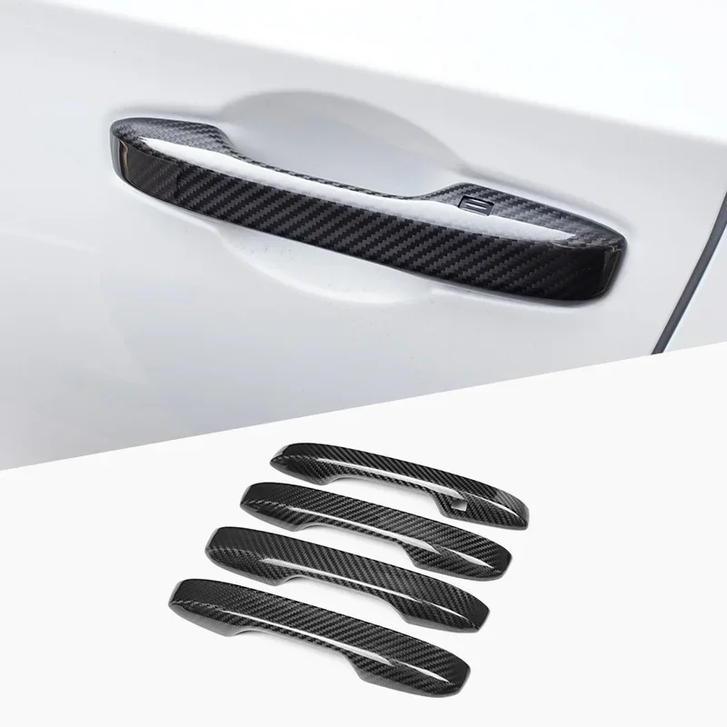 

For Honda Civic 11TH 11gen Door Protector Handle Stickers Cover Real Hard Dry Carbon Fiber Cover 2022 2023 Accessories Body Kits