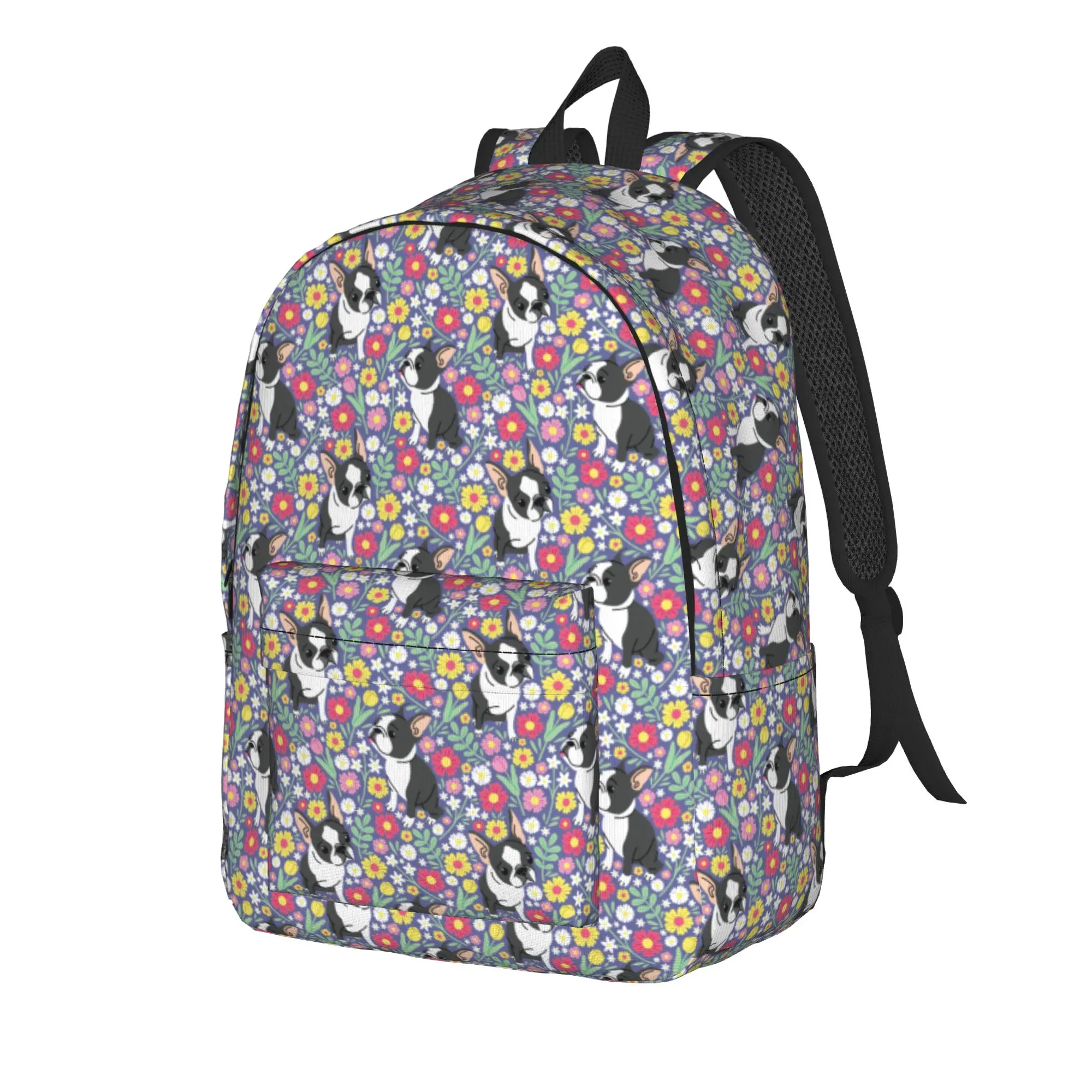 French Bulldog Dog Backpack for Men Women Fashion High School Work Daypack Animal Laptop Computer Canvas Bags Outdoor