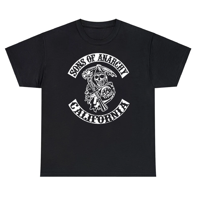 Sons of Anarchy SAMCRO Print T-shirt Men Casual Trend Hip Hop Oversized Short Sleeve Tee Summer Cotton T Shirts Clothes Tops
