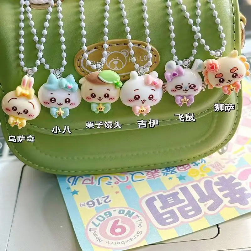 Cute Chiikawa Resin Figure Keychian Hachiware Usagi Bag Pendant Kawaii Accessories Jewelry Decor Bracelet Phone Decor For Girl