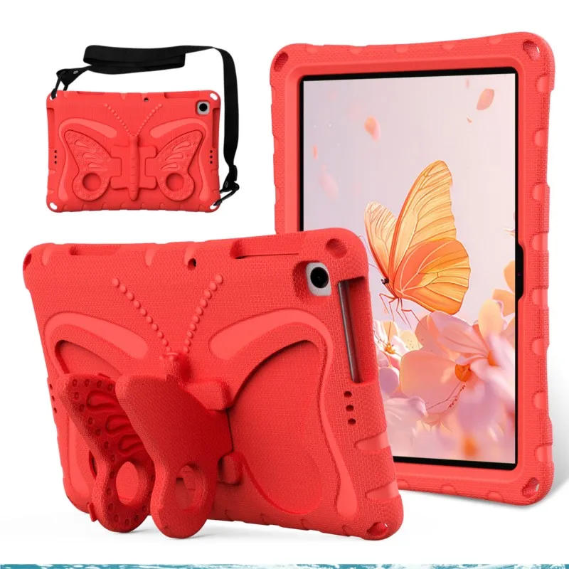 3D Butterfly Stand EVA Shockproof Kids Tablet Case With Strap For Honor Pad V7 11in X8a X9 X8 Pro X9a 11.5inch Protective Cover