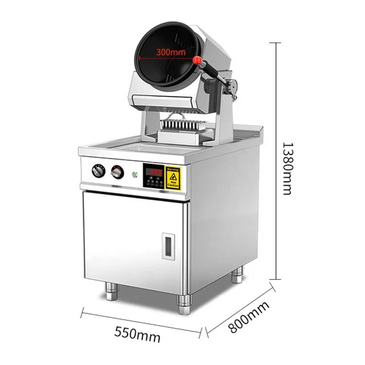 

LPG/LNG 9л 110 В ~ 220 В 100 Вт Ресторан Автоматический электрический жареный рис Вок Кулинарный робот Автоматическая машина для приготовления пищи вок
