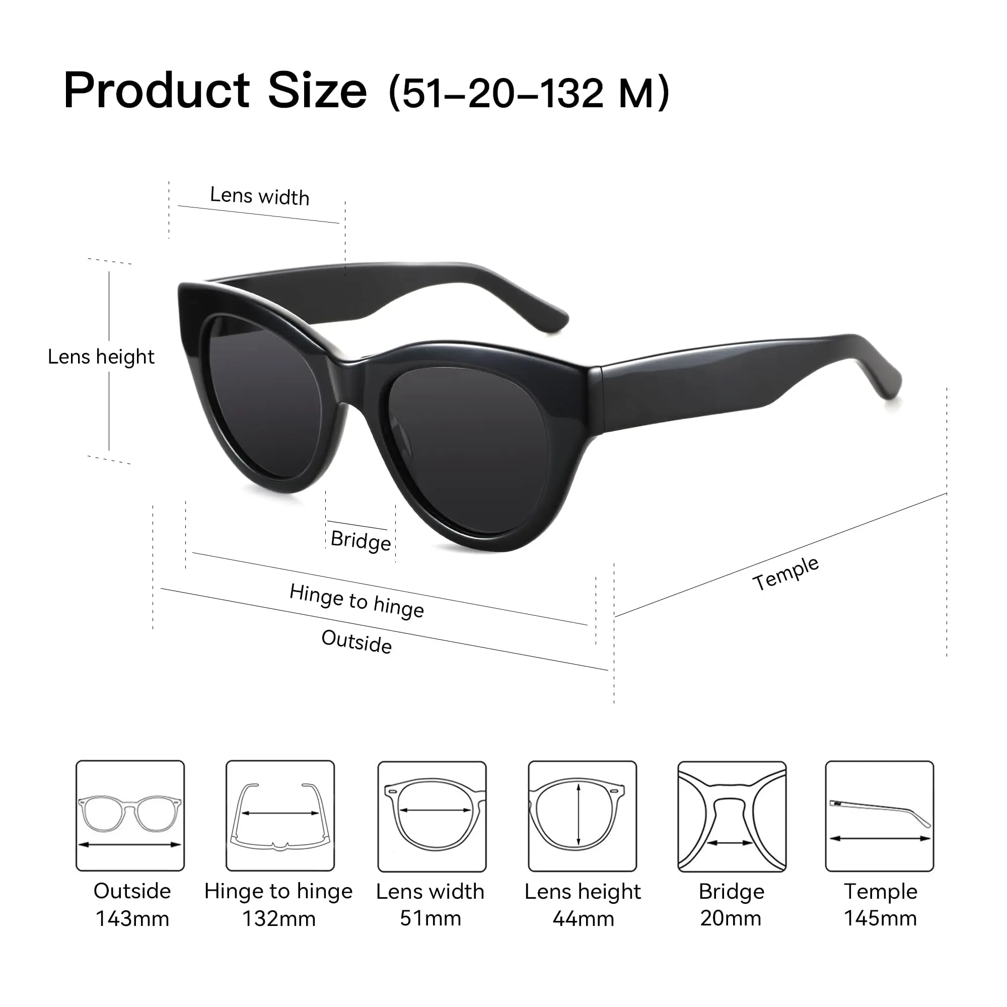 BLUEMOKY 偏光サングラス 女性 バタフライ トレンディ サングラス レディース レトロ クラシック シェード UV400 保護 運転用