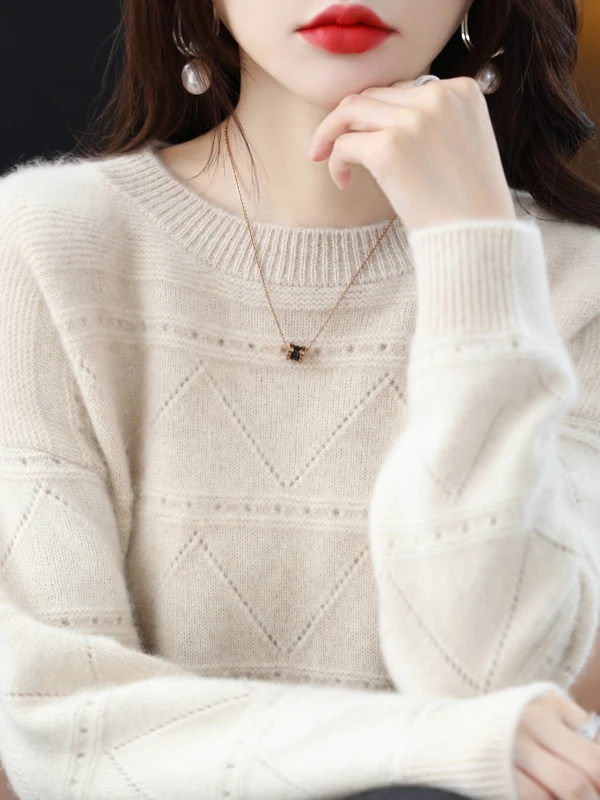 

Вязаный свитер Camere, круглый пуловер Ne, универсальный базовый слой, мягкий, уютный, женский, осенне-зимний, модный, для поездок на работу