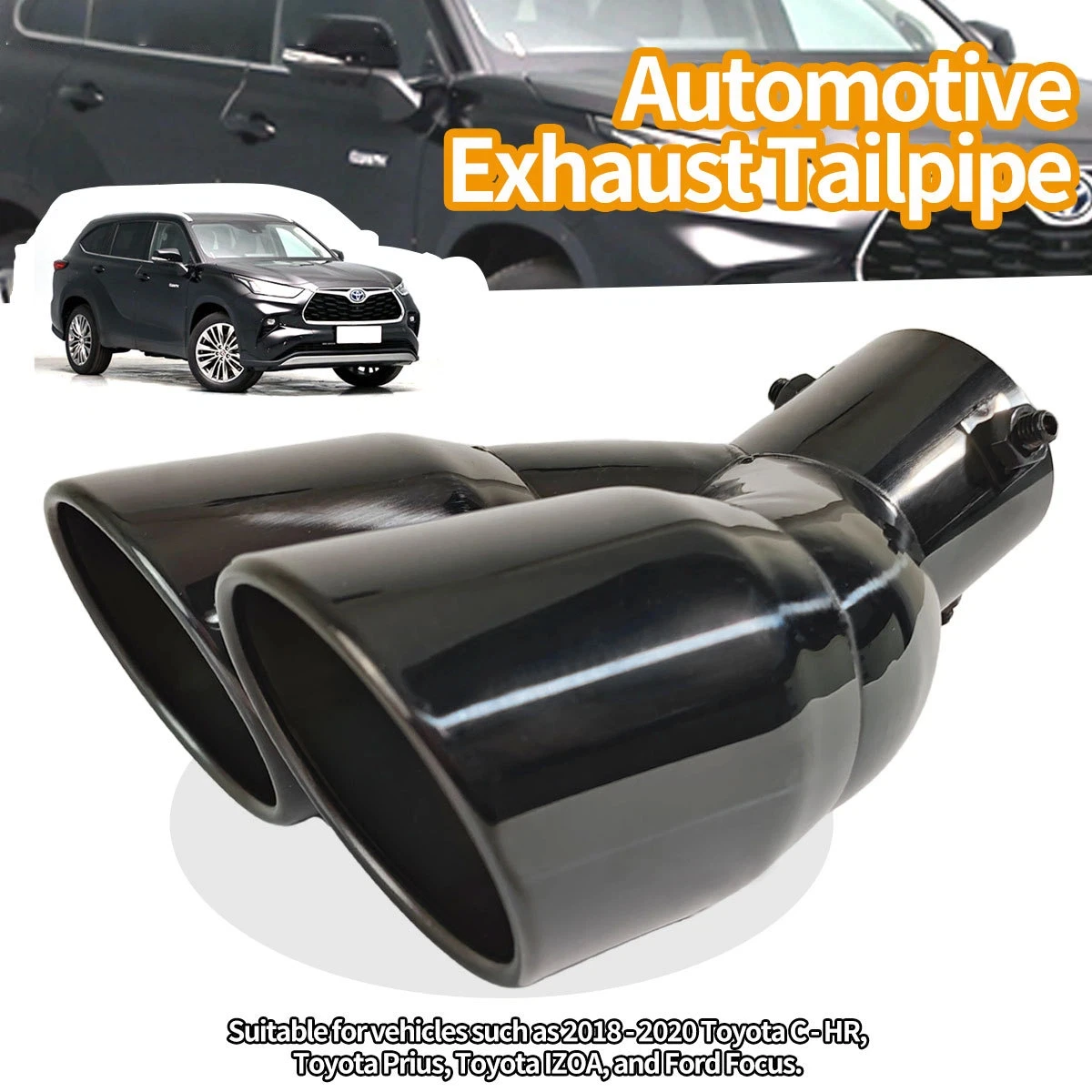 

For CHR 18-20 Prius Yize dual outlet stainless steel dual car tailpipe