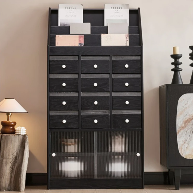 

Chinese-style Bookcases Floor-standing Storage Modern Retro Bookcases Simple Living Room Furniture La Combinaison YS40CC