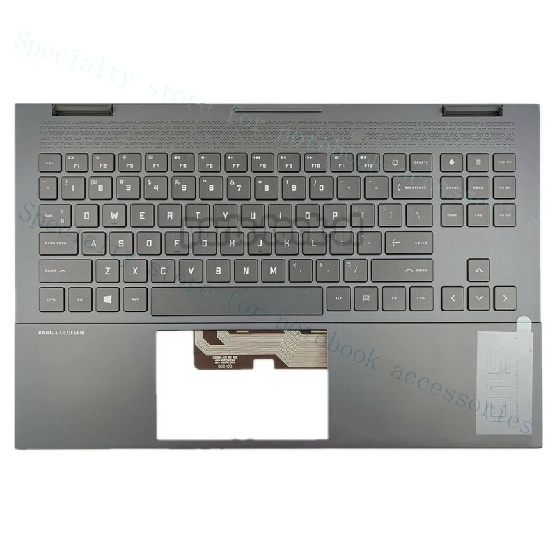 

A+ New For HP Omen 15-EN 15-EN0013 15-EK Palmrest Cover Backlit Keyboard M00666-001