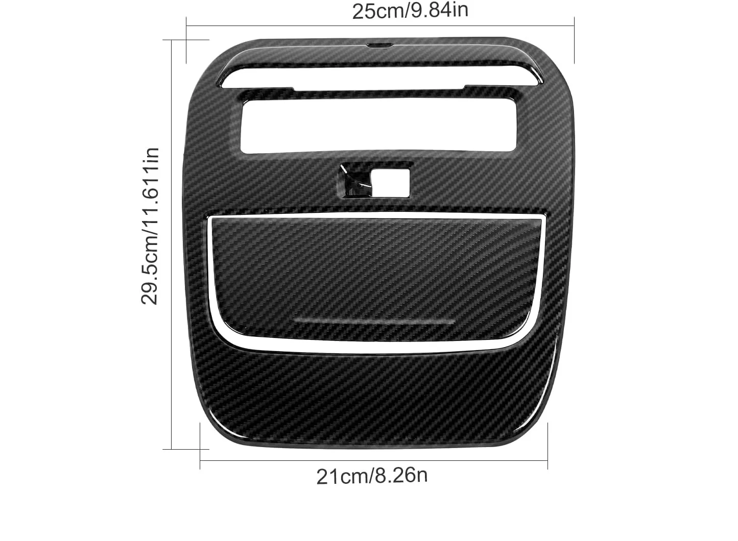 LKK Roof Reading Light Lamp Cover Trim Interior Decoration Accessories Compatible with Ford F150 2021-2022 (Carbon Fiber Grain)