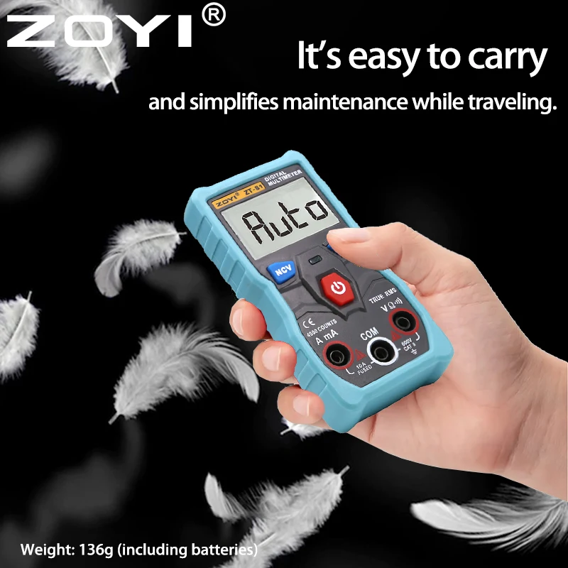 ZOYI Fully automatic ZT-S1 No shift multimeter Intelligent recognition multimeter home mini electrician