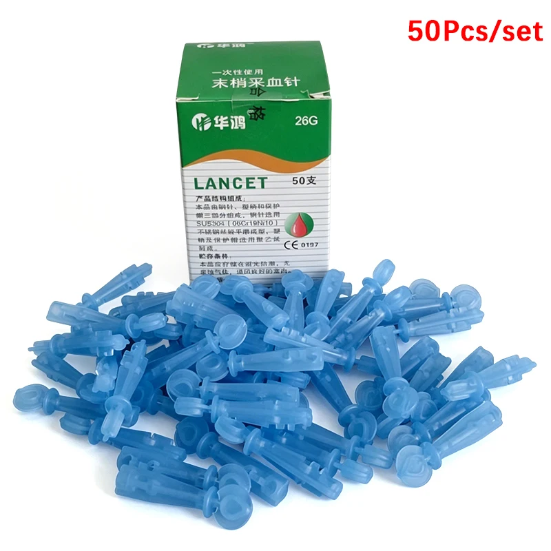 {#} 50Pcs 28g Soft Blood Glucose  Collecting Lancet Needles Diabetes Testing