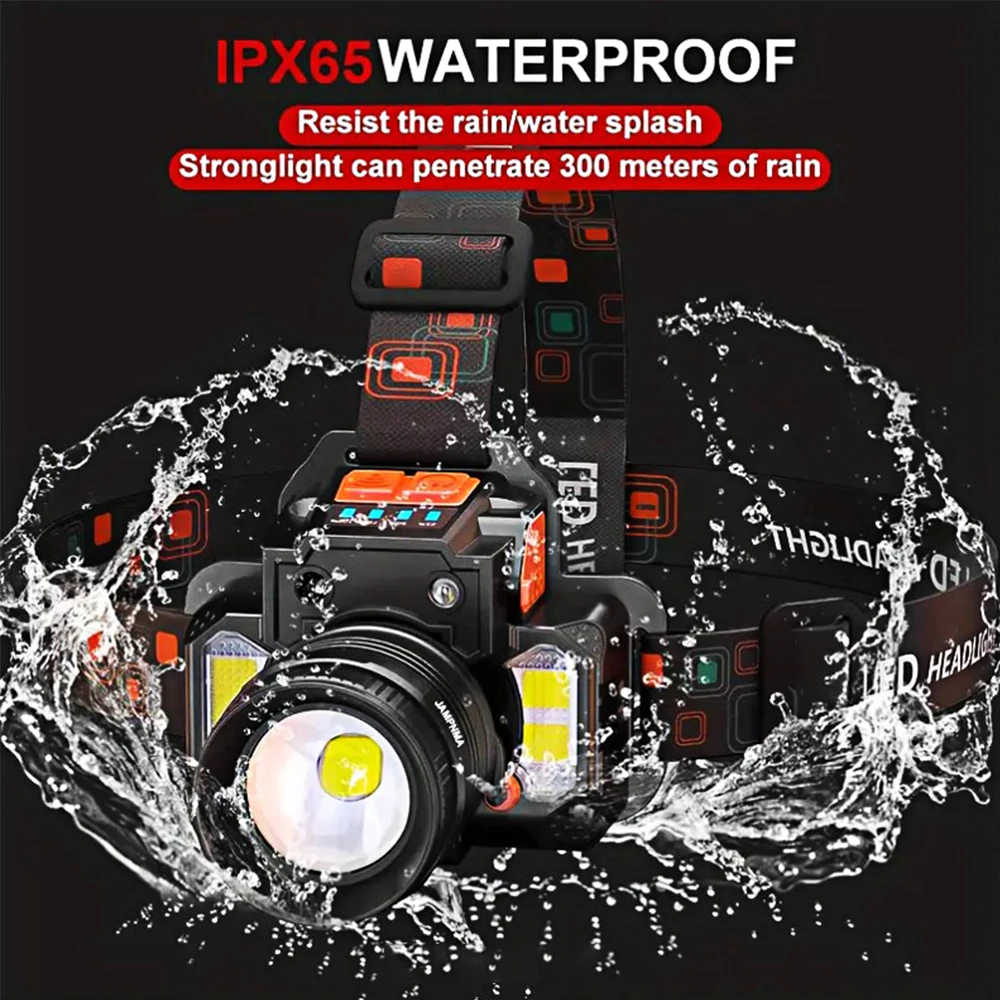 USB Rechageable Motion Sensor Headlight Strong Light white red blue Headlamp Portable Fishing Camping Outdoor Work Flashlight