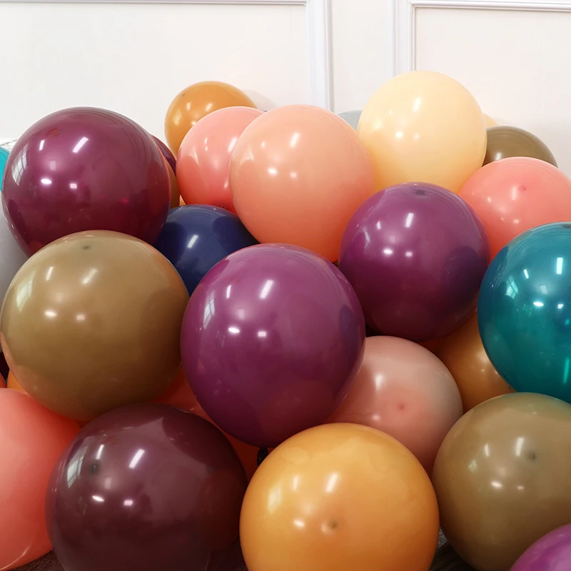 Matte Retro-Farbe Plus-Dicke Latex-Ballons Hochzeitsdekoration Geburtstagsfeier Prinzessin Babyparty 100 Stück 12 Zoll Mehrfarbige Ballons