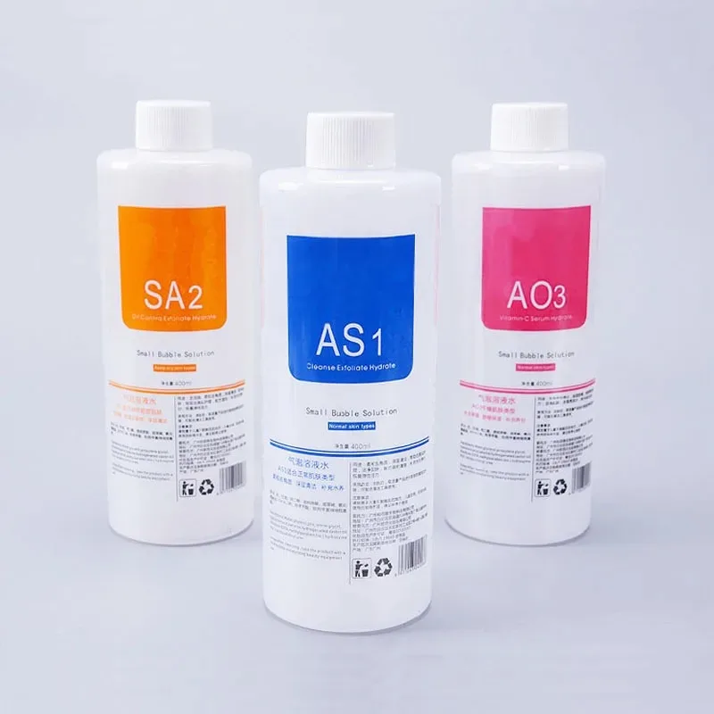 AS1 SA2 AO3 Hydro Aqua Peel Solution Facial Skin Care Face Serum For Hydra Dermabrasion Small Bubble Machine Skin Deep Cleaning