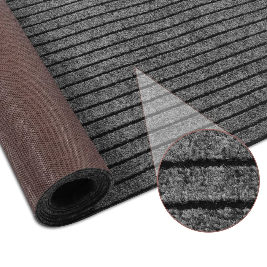 Solid color striped kitchen doormat floor mat, washable non-slip carpet, suitable for bathroom, corridor, kitchen, doorstep
