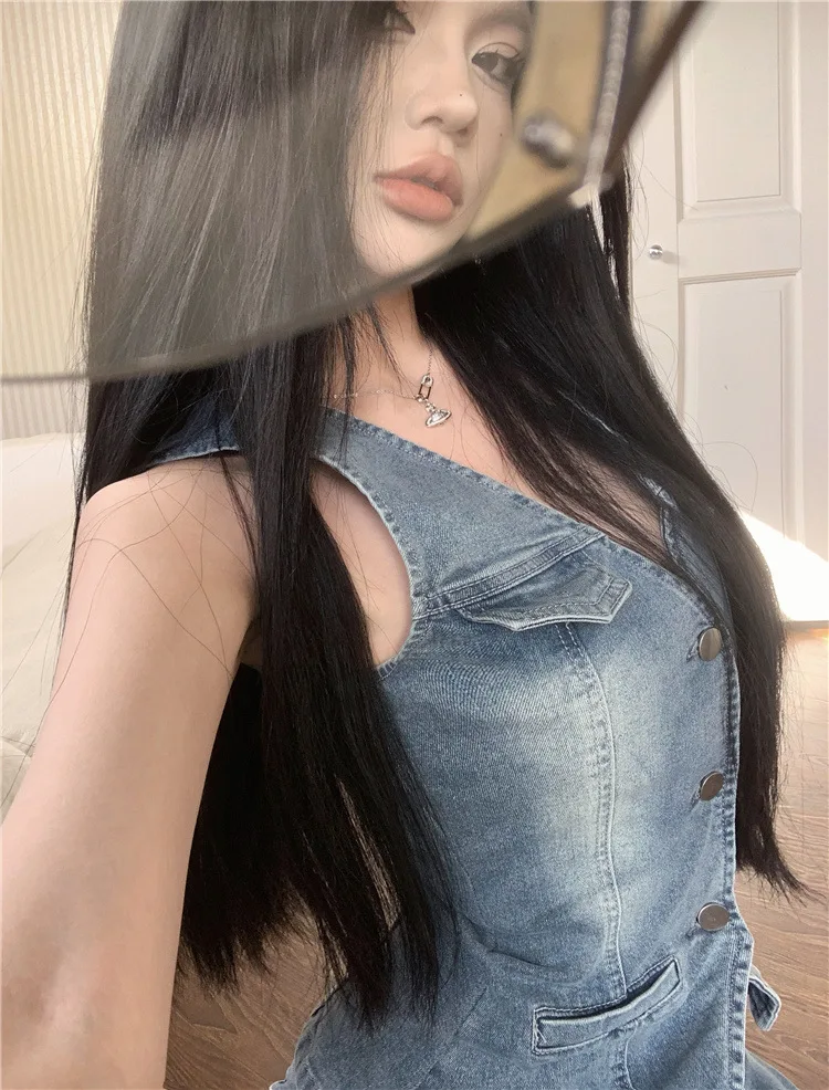 Women's Denim Suit, Bell-Bottomed Pants, Cowboy Suits Streetwear, 2025