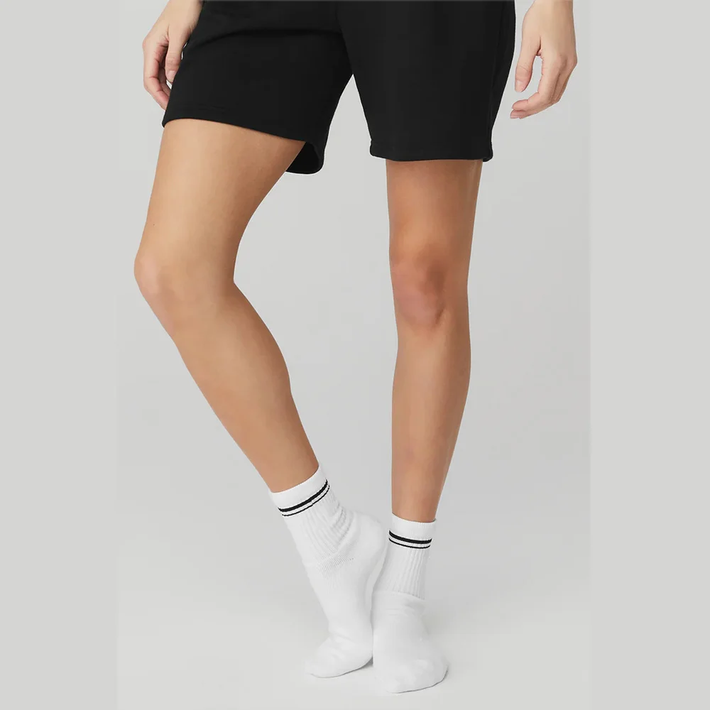 Chaussettes courtes rétro unisexes à col demi-rond, chaussettes de yoga en coton, chaussettes de sport polyvalentes, chaussettes respirantes et décontractées