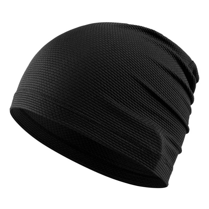 High Quality Dark Grey Headwear Bandana Cycling Sports Cold Cap Running Absorbent Breathable Hat Cycling Stacked Cap Thin Summer