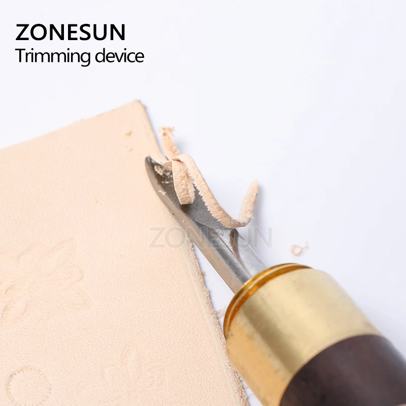 

ZONESUN 1Piece 1.2mm Leathercraft Edge Beveler Skiving Craft Tool Set Keen for Hand Made Leather Tools DIY