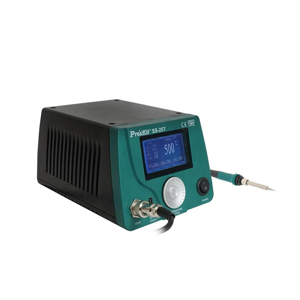 

Pro'sKit intelligent temperature control welding table 75W digital display constant temperature electric soldering iron SS-257H