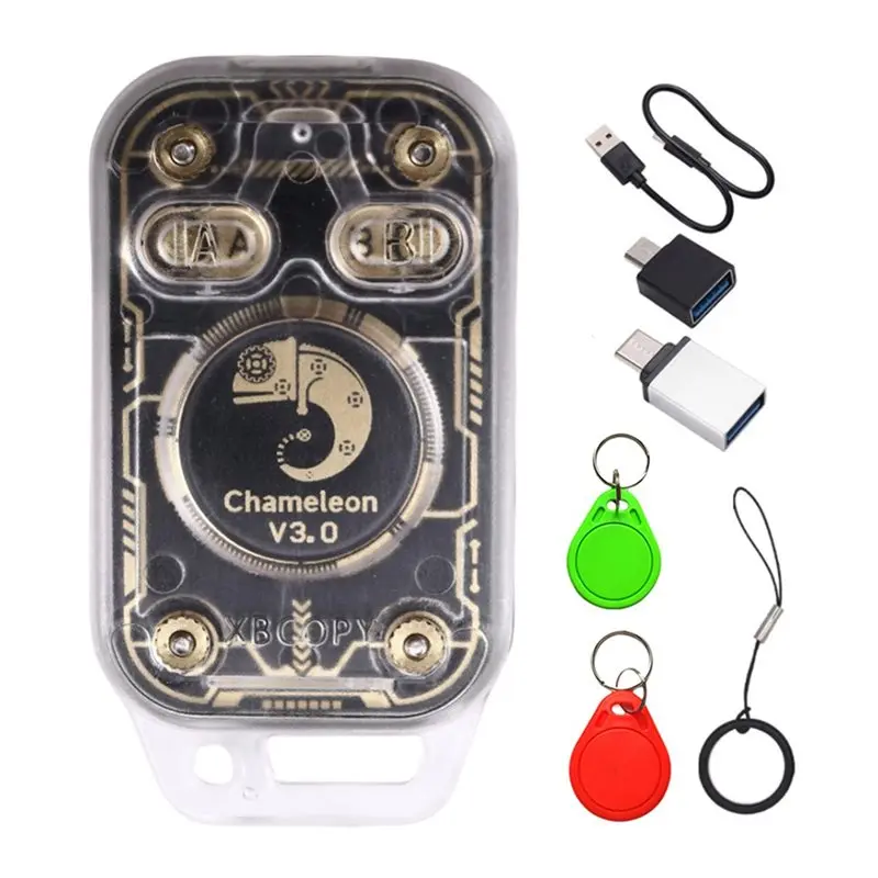 

A25P Chameleon V3.0 RFID Smart Chip Reader Emulator+ 2XUID Keychain 125K/13.56M ID IC Smart Card Tag Copyer Copier NFC Read Writ