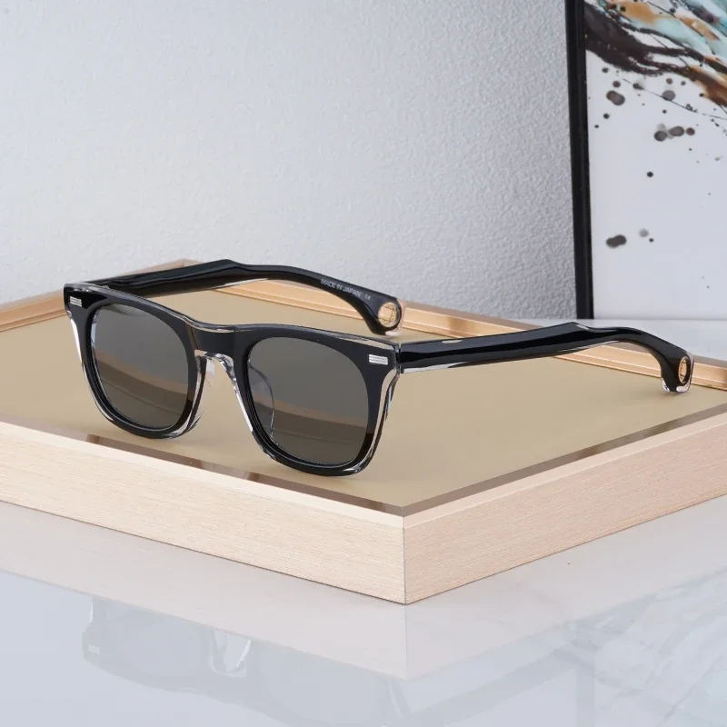 

Высококачественные солнцезащитные очки в японском стиле для мужчин и женщин, винтажные модные квадратные ацетатные японские дизайнерские очки ручной работы UV400