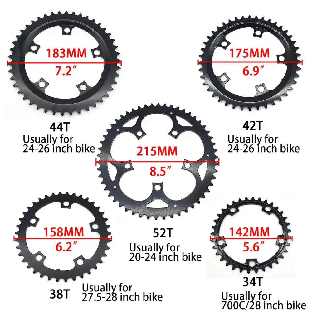 Chainwheel Chain Ring For Tongsheng TSDZ2 Mid-Drive Motor Electric Bicycle Bike E-bike Black Durable Wheel Accessories