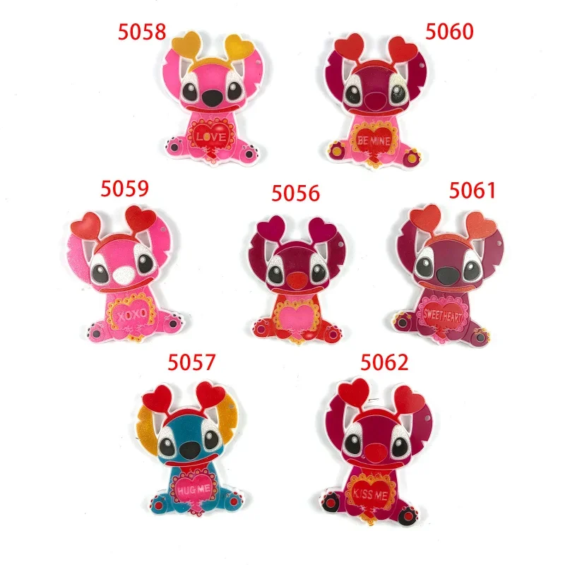 Disney Stitch Anime Figure Silicone Mold DIY Pendant Epoxy Resin Molds Necklace Keychain Making Mould Chocolate Candy Mould Gift