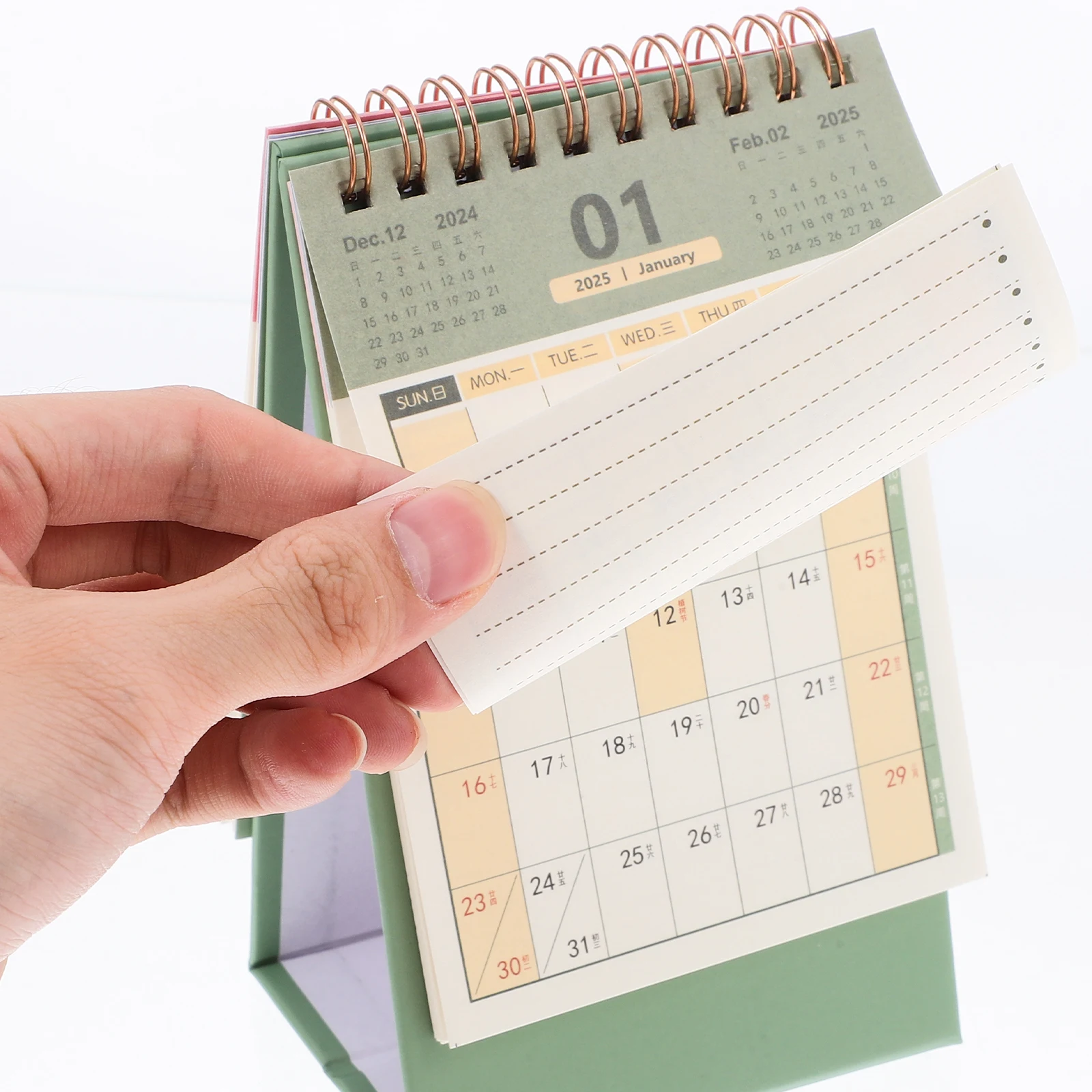 Countdown Desk Calendar 2025 Thick Paper Monthly Memo Standing Desktop Calendars Office Table Planning Schedule Tracking